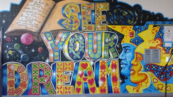 Maya Angelou Academy Campus Mural (See Your Dreams)